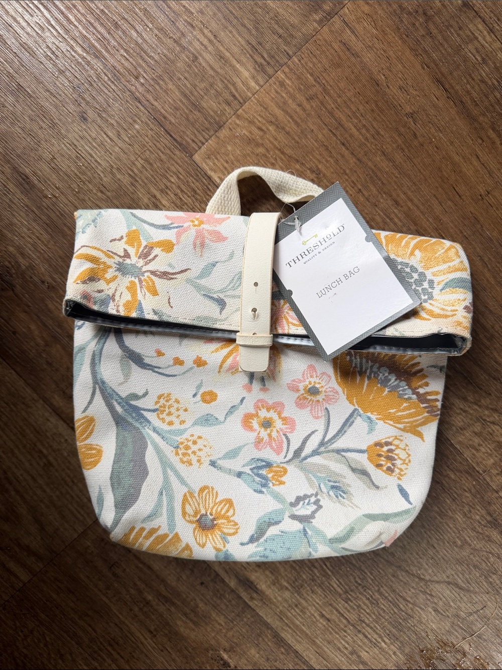 Threshold Floral Canvas Lunch Bag - Cream/Yellow/Blue/Green
